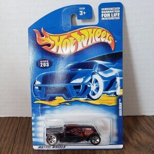 Hot Wheels 2001 Hooligan Dark Purple With Silver Five Spoke Wheels #203